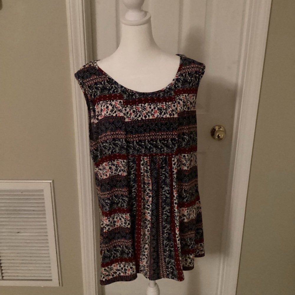 Chic Multicolor Sleeveless Blouse